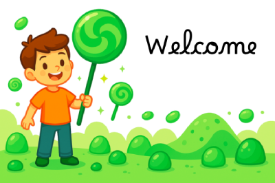 Candy themed illustration